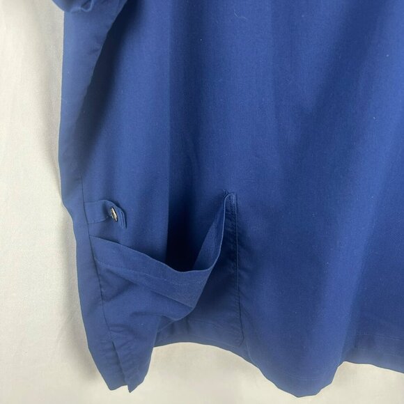 HH Works Healing Hands Scrub Shirt Men 2X Navy Blue Style 2331 Jake Short Sleeve - Picture 6 of 9